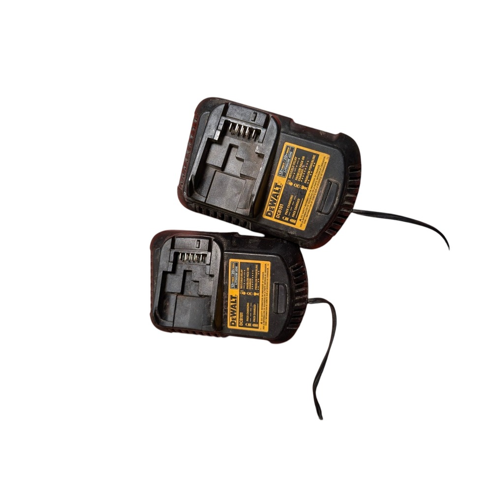 Lot of 2 DeWalt DCB101 12V 20V Max Lithium Ion Battery Chargers Black Yellow